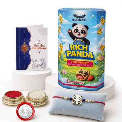Kids Rakhi for Brother with Biscuit 60gm - Raksha Bandhan Gift Set, Pack of 5