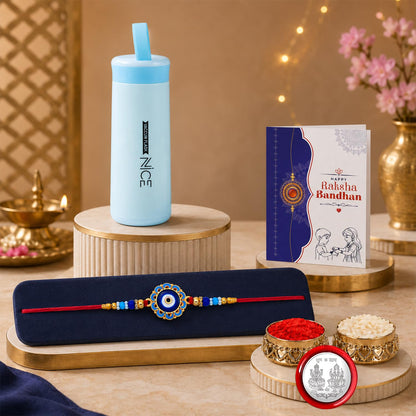 Evil Eye Multicolor Rakhi for Brother & Bhaiya with Kids Water | Pack of 5