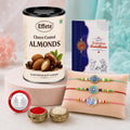 Raksha Bandhan Gift Combo Evil Eye Rakhi with Choco Almonds