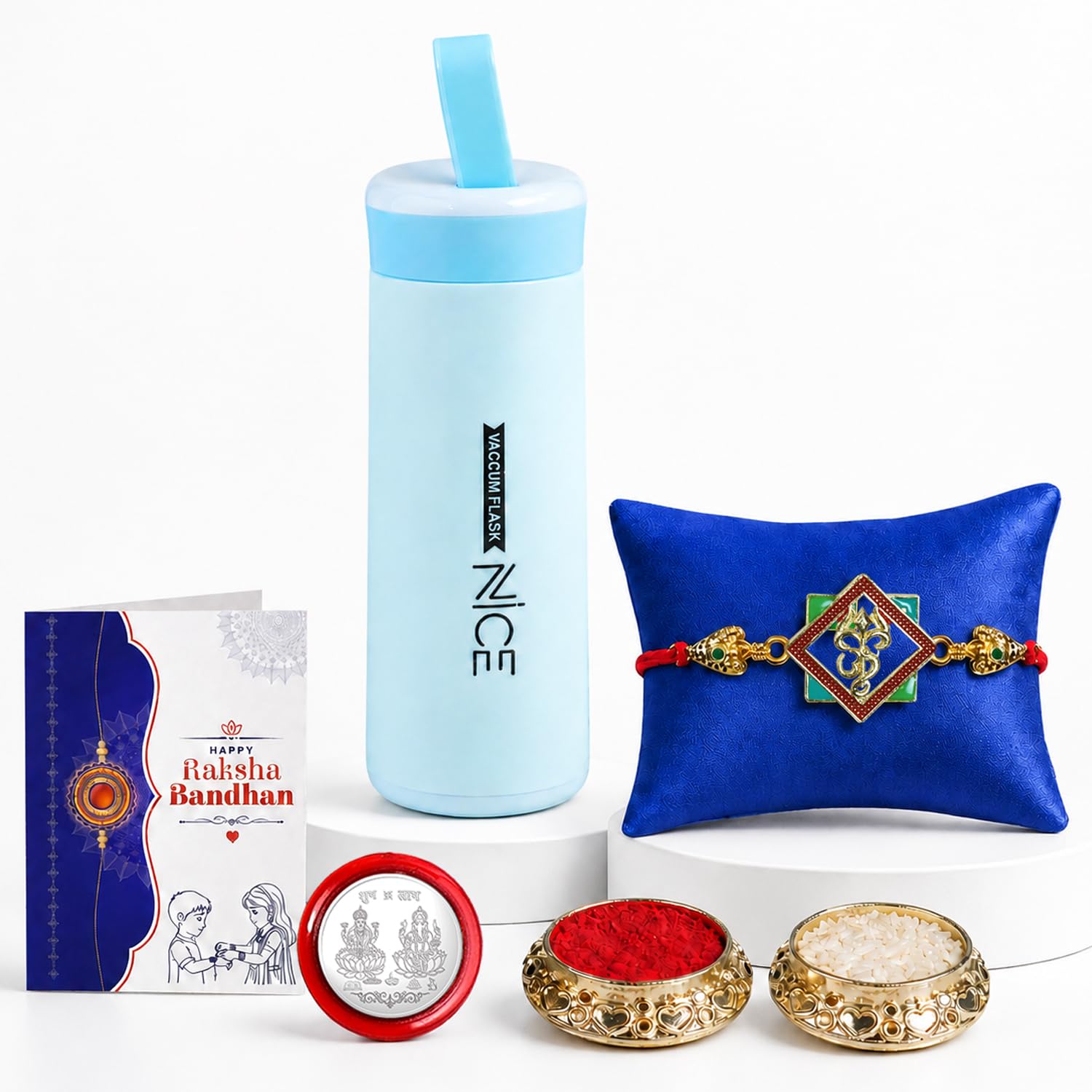 Designer Elegant Multicolor Divine Rakhi Combo for Brother Bhaiya | Pack of 5
