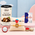 Strawberry Rakhi Combo with Choco Almonds for Bhaiya