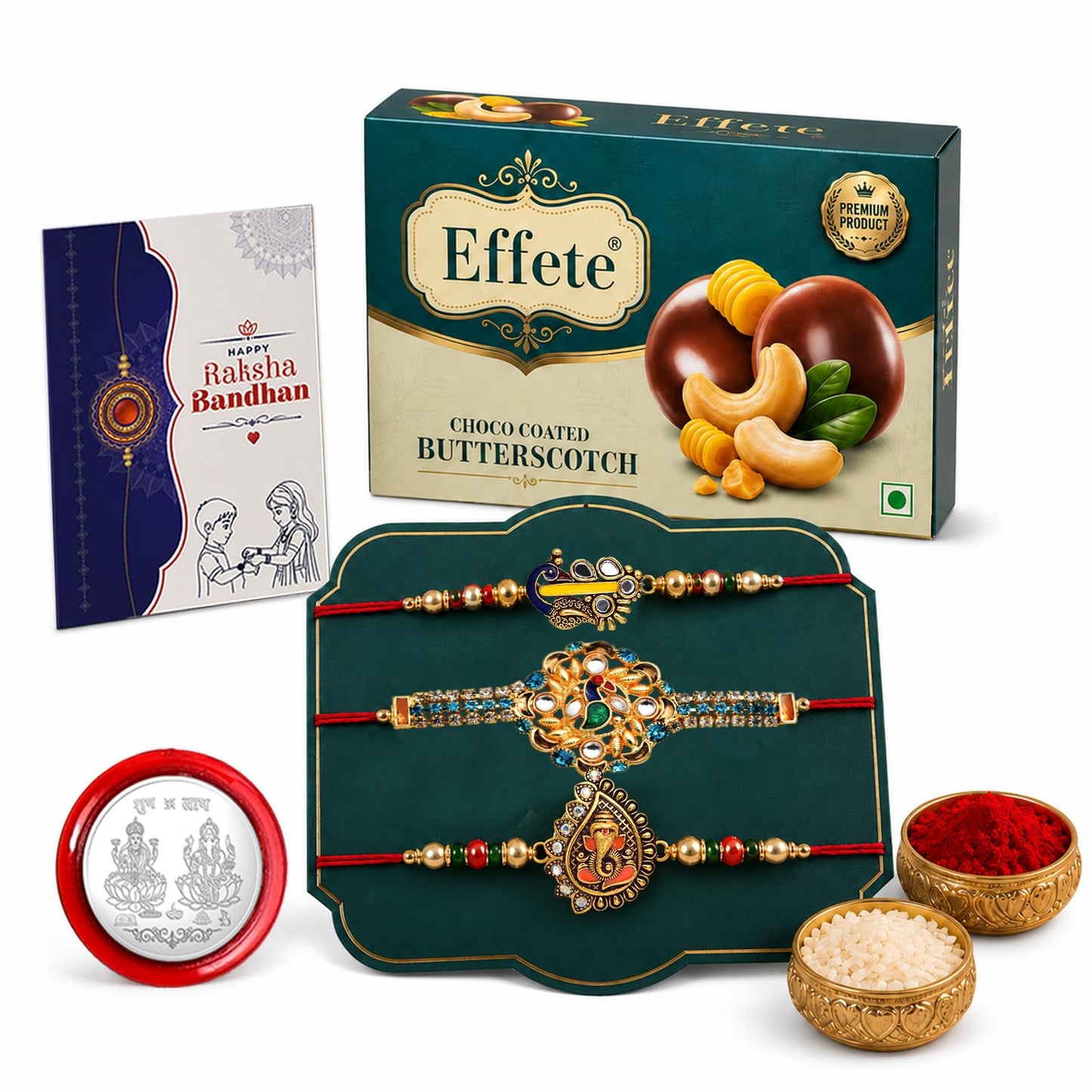 Bird Rakhi for Brother with Chocolate 32gm - Raksha Bandhan Gift Set, Pack of 7