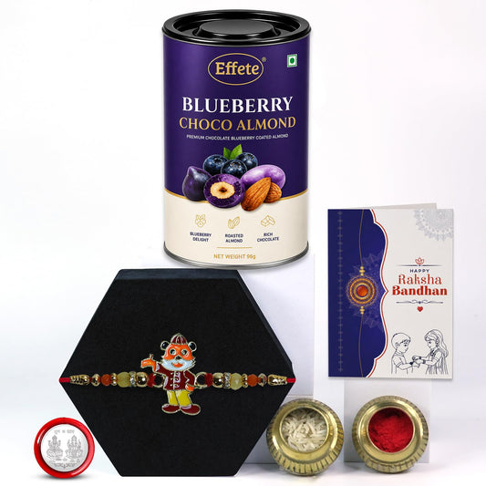 Cartoon Character Rakhi for Brother with Blueberry Almond 96gm, Pack of 5
