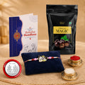 Rakhi Gift Combo for Brother – Krishna Multicolor & Chocolates