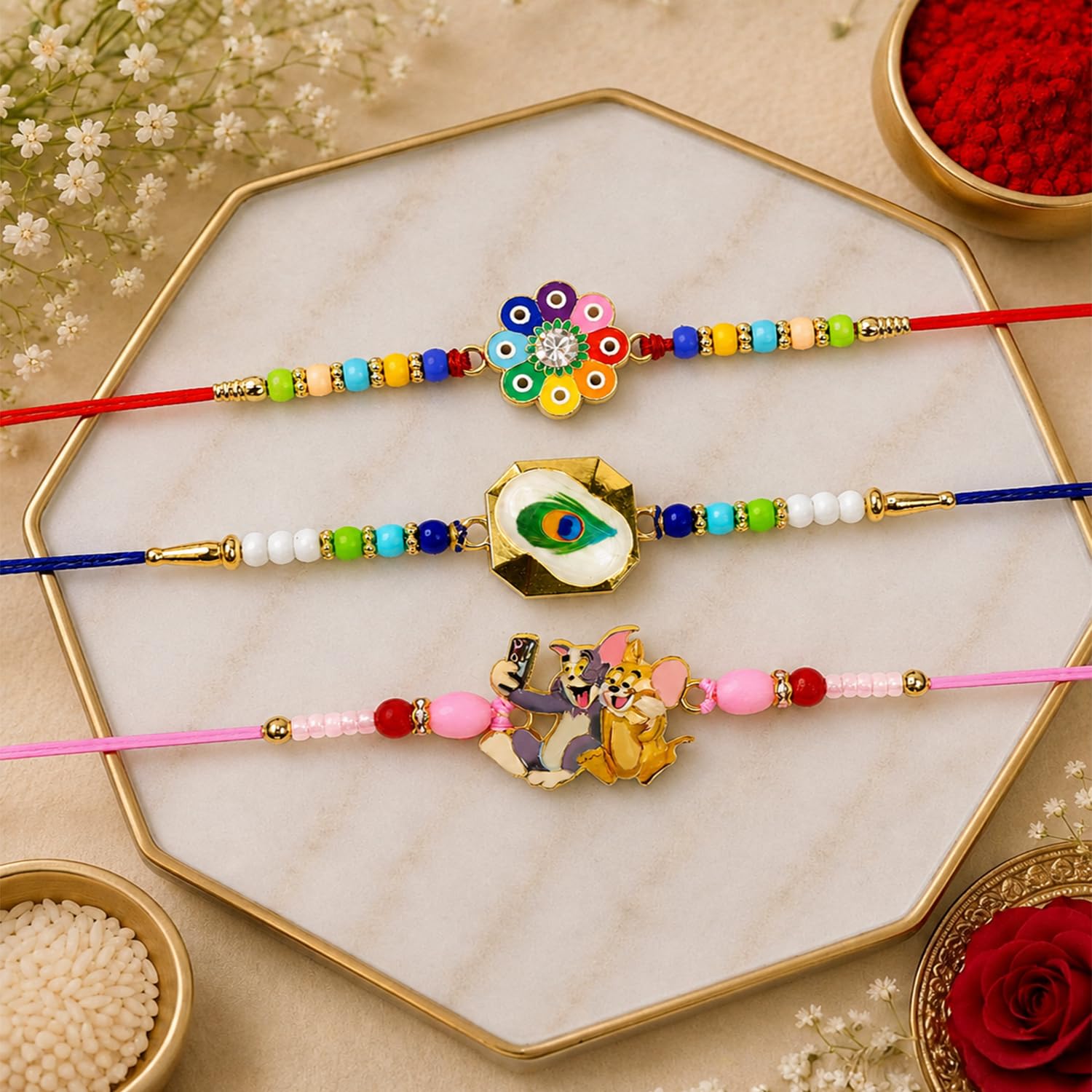 Rakhi for Brother with Blueberry Almond 96gm - Rakshabandhan Gift Set, Pack of 7