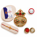 OM Ganesha Multicolor Rakhi for Brother & Bhaiya with Kalash Shape | Pack of 5
