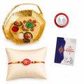 OM Multicolor Rakhi for Brother & Bhaiya with Basket-Topli Pooja | Pack of 5