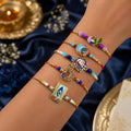 Handcrafted Sacred Rakhi for Brother with Roli Tikka & Greeting Card, Pack of 8