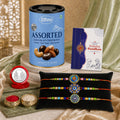 Ganesh Evil Eye Rakhi Combo – Raksha Bandhan Gift Pack of 7
