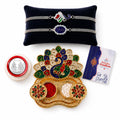 Peacock, Bhai Multicolor Rakhi for Brother & Bhaiya with Peacock | Pack of 6