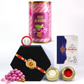Brother Gift Kit Rakhi for Brother with Rose Almond 96gm, Coin & Card, Pack of 5