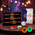 Peacock, Mahadev, Peacock Multicolor Rakhi for Brother & Bhaiya | Pack of 7