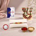 Multicolor Rakhi for Brother & Bhaiya with Ganesh Idol - Raksha | Pack of 5