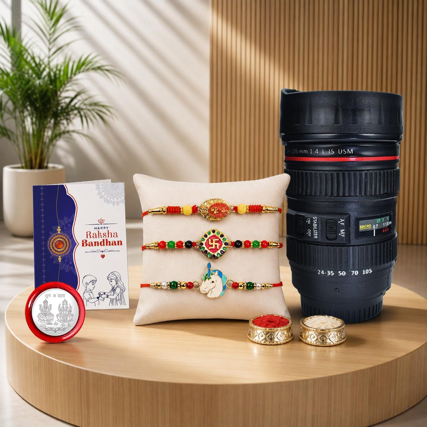 Bhai Rakhi for Brother with Coffee Mug - Raksha Bandhan Gift Set, Pack of 7