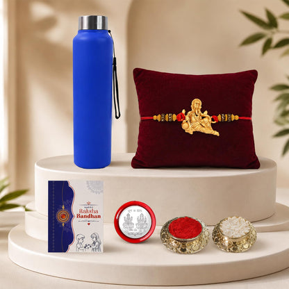 Ganesha Multicolor Rakhi for Brother & Bhaiya with Stainless Steel | Pack of 5