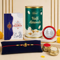 Raksha Bandhan Gift Combo – OM Rakhi with Kulfi Almonds Pack