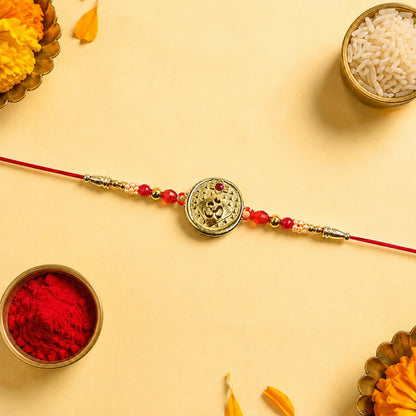 Designer Rakhi for Brother with Blueberry Almond 96gm, Coin & Card | Pack of 6