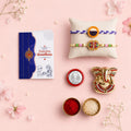 Buy Ganesh Idol Rakhi Silver Coin Roli Chawal Gift Set (Pack of 4)
