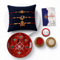 Designer Multicolor Flower, Peacock & Damru Rakhi Combo for Brother | Pack of 7