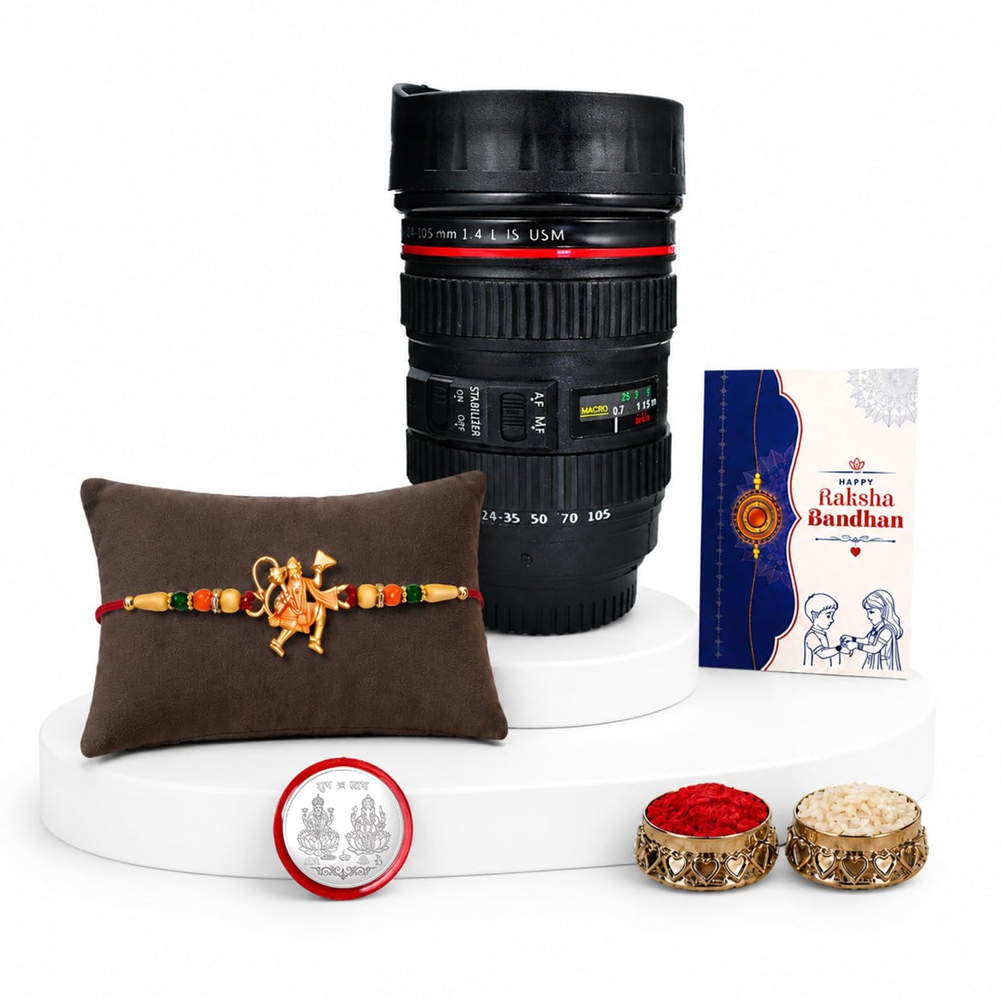 Hanuman Ji Multicolor Rakhi for Brother & Bhaiya with Camera Lens | Pack of 5