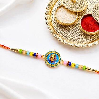 Rakhi for Brother with Butter Scotch 96gm - Raksha Bandhan Gift Set, Pack of 7