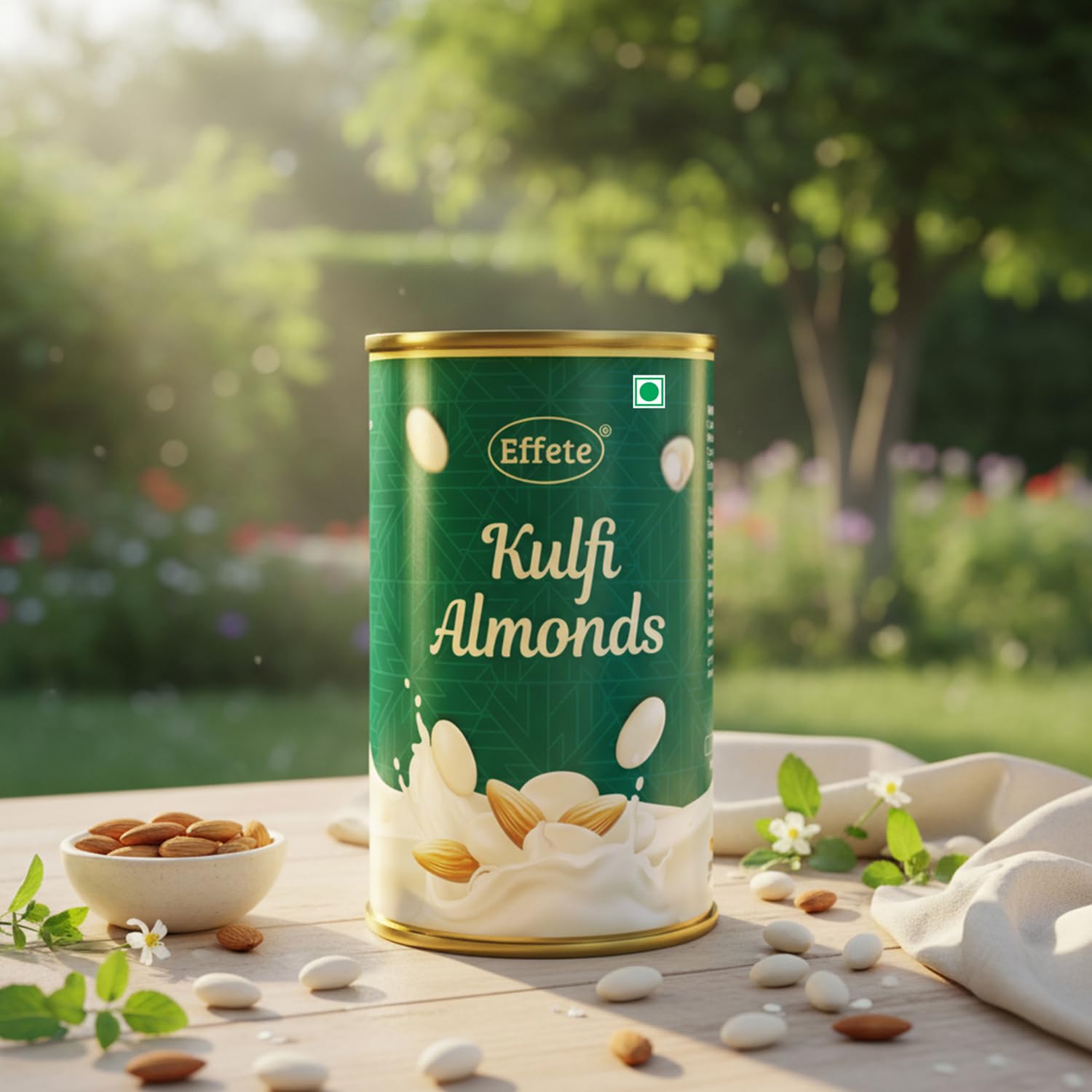 Peacock Rakhi for Brother with Kulfi Almonds 96gm, Roli Tikka & Card, Pack of 5