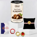Star Charm Rakhi for Brother with Chocolate Almonds 96gm, Coin & Card, Pack of 5