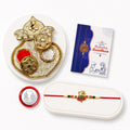 Flower Multicolor Rakhi for Brother & Bhaiya with Kalash Shape Pooja | Pack of 5