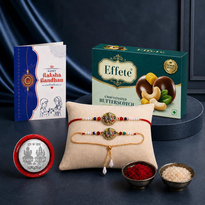 Rakhi for Brother with Chocolate 32gm - Rakshabandhan Gift Set, Pack of 5