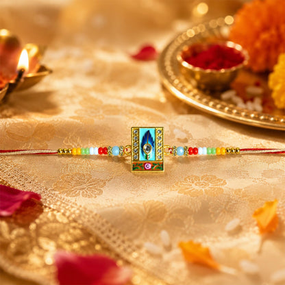 Designer Rakhi for Brother with Blueberry Almond 96gm, Coin & Card | Pack of 6