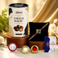Ganesh Ji Rakhi for Brother with Choco Magic 96gm, Roli Chawal & Card, Pack of 5