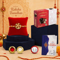 Cheese Cake Rakhi for Brother with Chocolate Magic 32gm, Coin & Card, Pack of 5
