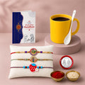 Raksha Bandhan Gift Combo – Radha Krishna Rakhi & Mug