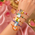 Handcrafted Trendy Rakhi for Brother with Roli Tikka & Greeting Card, Pack of 8