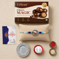 Peacock Multicolor Rakhi for Brother & Bhaiya with Chocolate Magic | Pack of 6