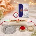 Rakhi Gift Hamper – Multicolor OM Rakhi Pooja Thali Set