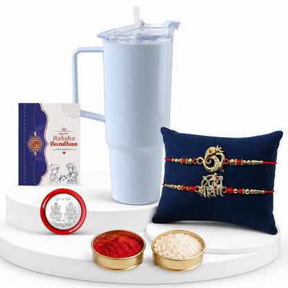 Designer Elegant Multicolor Ganesha & Shree Ram Rakhi Combo | Pack of 6