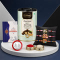 Krishna Radha Rakhi Combo – Raksha Bandhan Gift with Choco Butterscotch