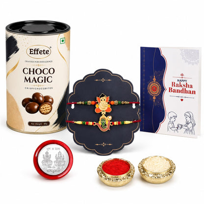 Rakhi for Brother with Chocolate 96gm - Rakshabandhan Gift Set, Pack of 6