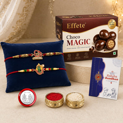 Rakhi for Brother with Chocolate Magic 96gm - Raksha Bandhan Gift Set, Pack of 6