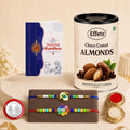 Buy Raksha Bandhan Gift Combo Peacock Flower Rakhi Choco Almonds