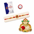 Raksha Bandhan Rakhi Combo with Shree Bracelet and Pooja Thali
