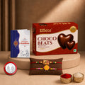 Elephant Rakhi for Brother with Choco Beats 32gm, Roli Tikka & Card, Pack of 6