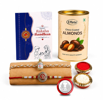 Cartoon Character Rakhi for Brother with Chocolate Almonds 96gm, Pack of 6