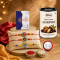 Raksha Bandhan Gift Combo – Om Bird Rakhi with Choco Almonds