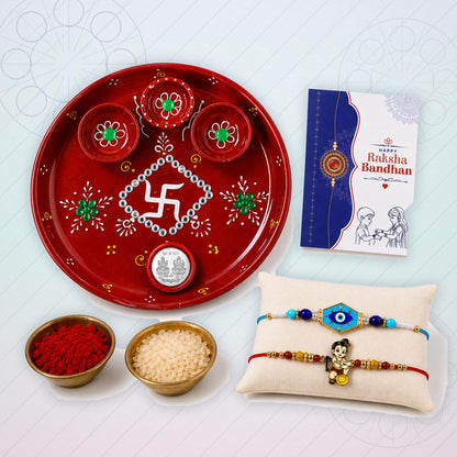 Evil Eye, Bal Hanuman Multicolor Rakhi for Brother & Bhaiya | Pack of 6
