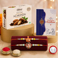 Raksha Bandhan Gift Combo – Swami Maharaj Rakhi & Choco Almonds