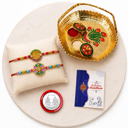 Mera Bhaiya, Flower Multicolor Rakhi for Brother & Bhaiya | Pack of 6
