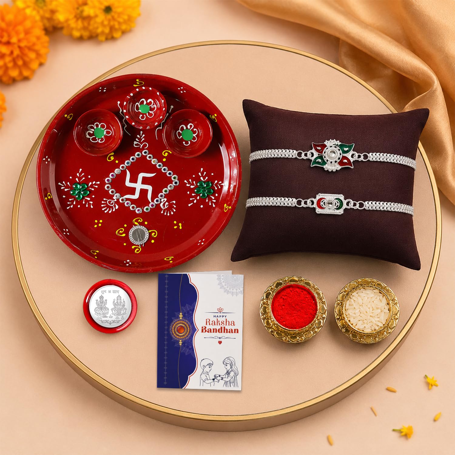 Designer Stylish Multicolor Rakhi Combo for Brother Bhaiya Bhai | Pack of 6