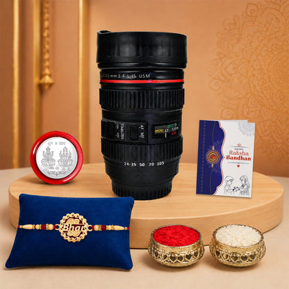 Bhai Rakhi for Brother with Coffee Mug - Raksha Bandhan Gift Set, Pack of 5